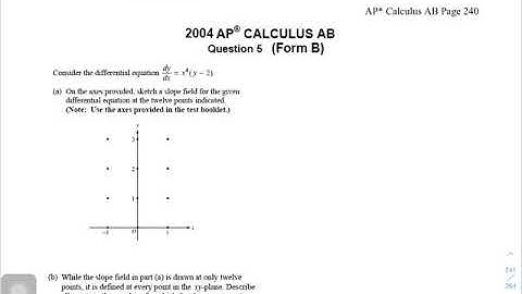 AP Calculus AB FRQ 2004 #5 Form B