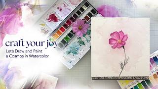 Live Replay: Let’s Draw and Paint a Cosmos in Watercolor. No Illustration Experience Required.