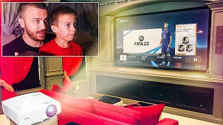 FIFA 23 My SON chooses my World Cup Team on a BenQ TH575 FULL HD GAMING PROJECTOR