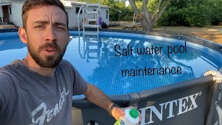 Salt water Pool Maintenance | Vacuuming, chemicals, pump controls