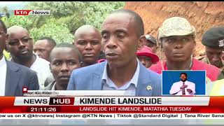 Three people are feared dead after landslide hits Kimende township