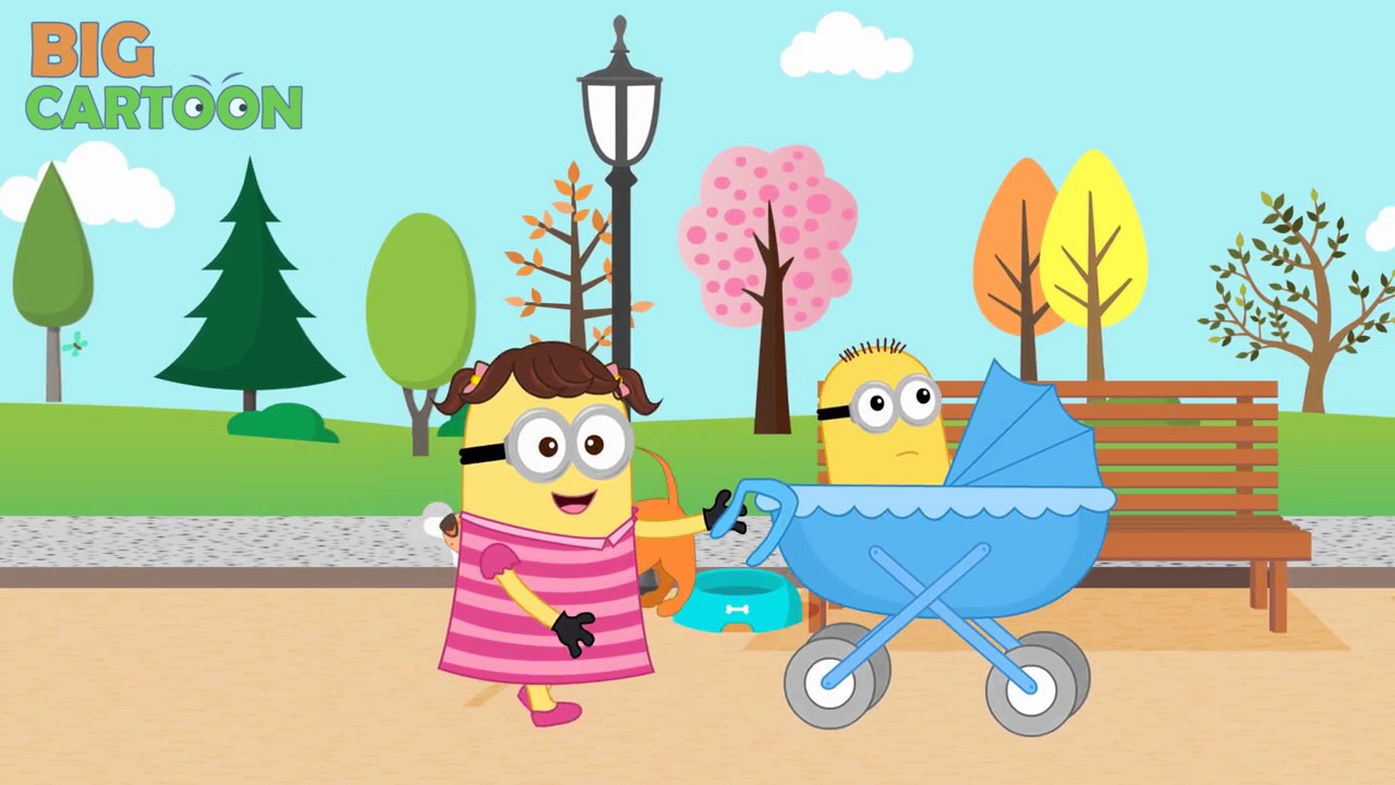 Minions Banana ladrão preso pela guarda vídeos para crianças YouTube