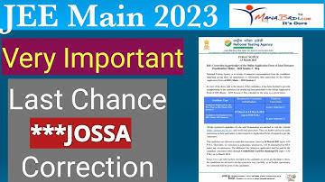 Last Chance For Jee Main 2023 Students - NTA Important Update On Correction Window