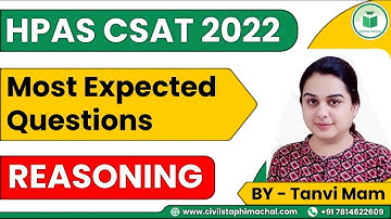 FREE HPAS CSAT MCQ Course | Day - 21 | Reasoning | Most Expected MCQs