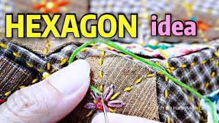 HEXAGON / Simple & Easy Embroidery / HandyMumLin little sewing