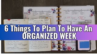6 Things To Do To Have An Organized Week