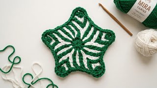 Crochet Mosaic Star Pattern 🌟