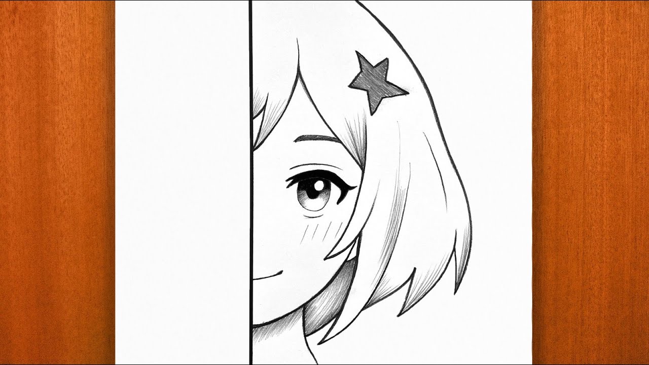 Anime Girl Pencil Sketch Tutorial | How to Draw a Cute Anime Girl with Pencil