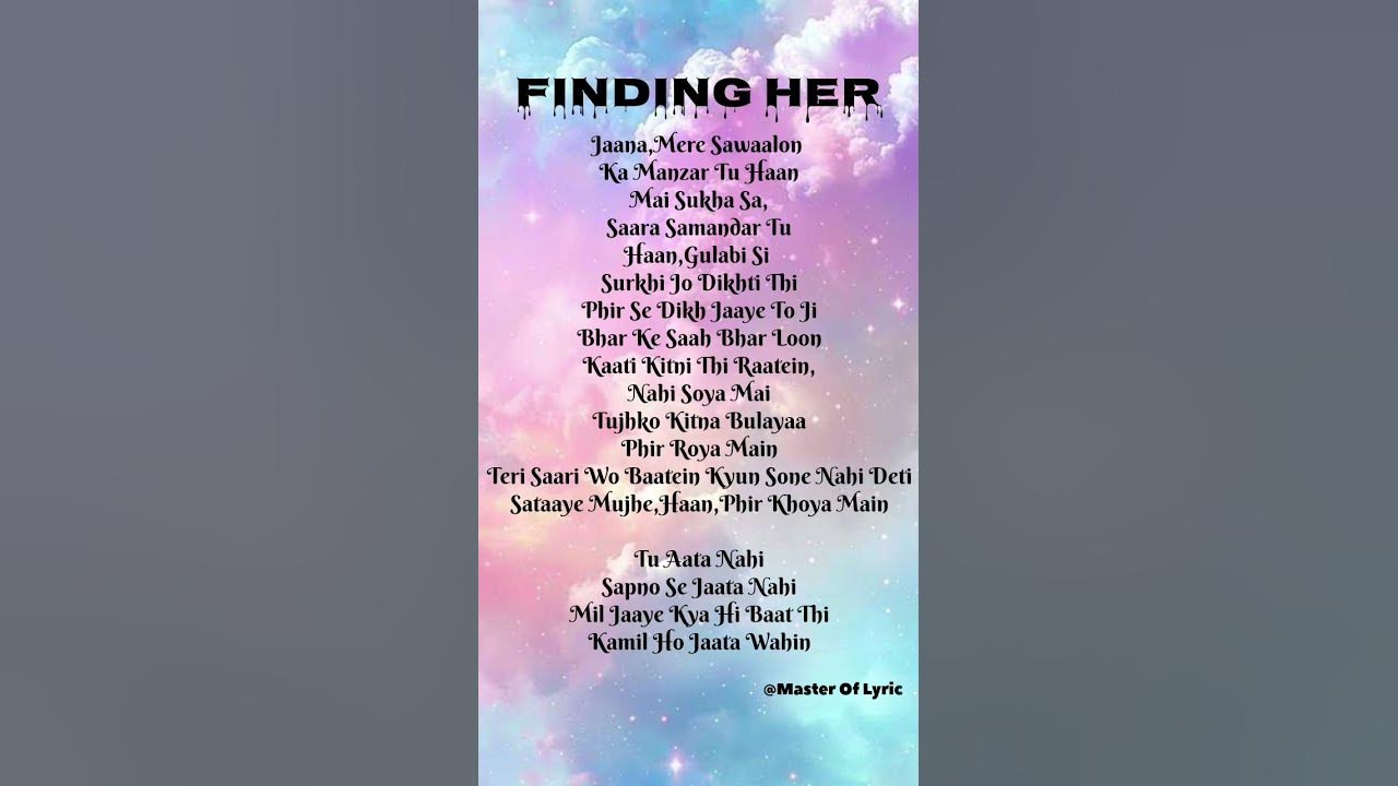 FINDING HER SONG LYRICS #masteroflyrics #song #lyrics #peace FINDING HER SONG LYRICS #masteroflyrics #song #lyrics #peace