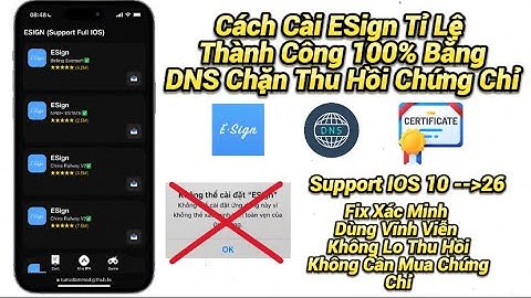 Cách Cài Esgin Để Cài File IPA Mới Nhất Cho IOS 10-26,Chặn Thu Hồi Chứng Chỉ,Thành Công 100%