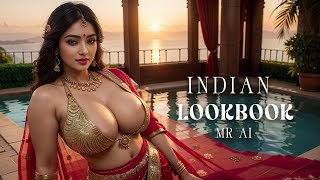 [4K] Ai Art Indian Lookbook Girl Al Art Video - Italian Sunset