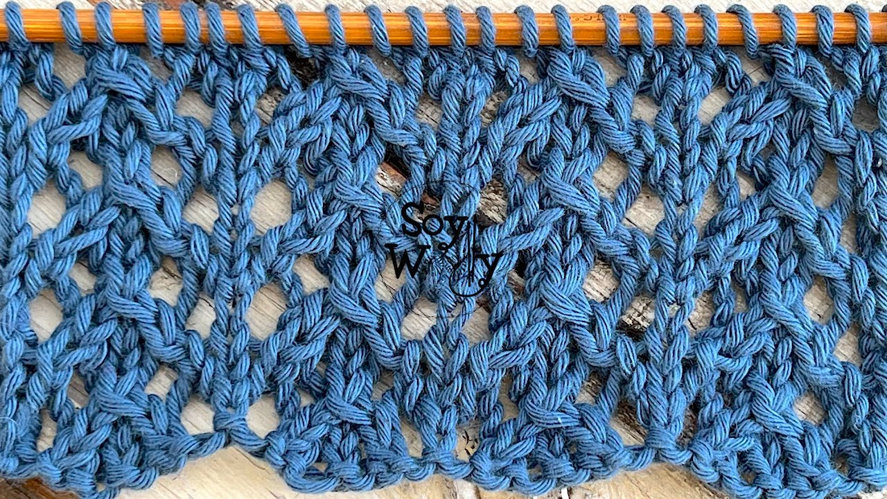 Cómo tejer el Punto Celosía en dos agujas (un calado vintage precioso!) - Soy Woolly