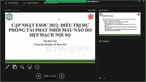 Hẹp Động Mạch Nội sọ - Dự phòng tái phát Đột quỵ