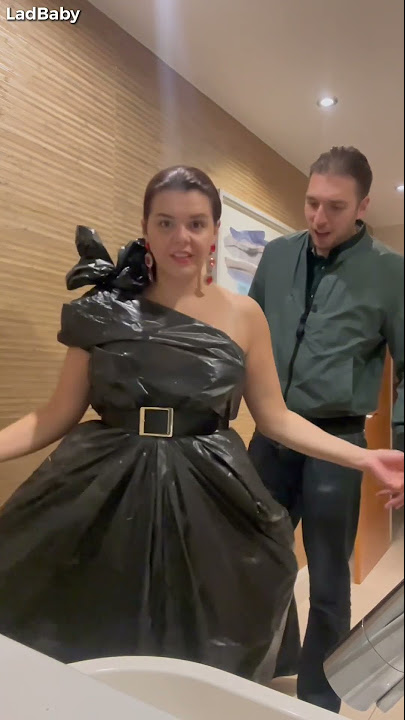 it's lowkey a vibe 🤣 ib @kristenandreafe #trashbag #trashbagdress, Dress  Outfit