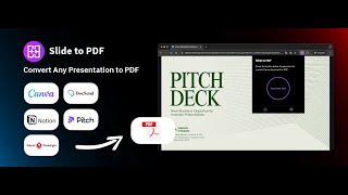 Convert Notion, Canva, Pitch, Docsend, and other visual content into PDF
