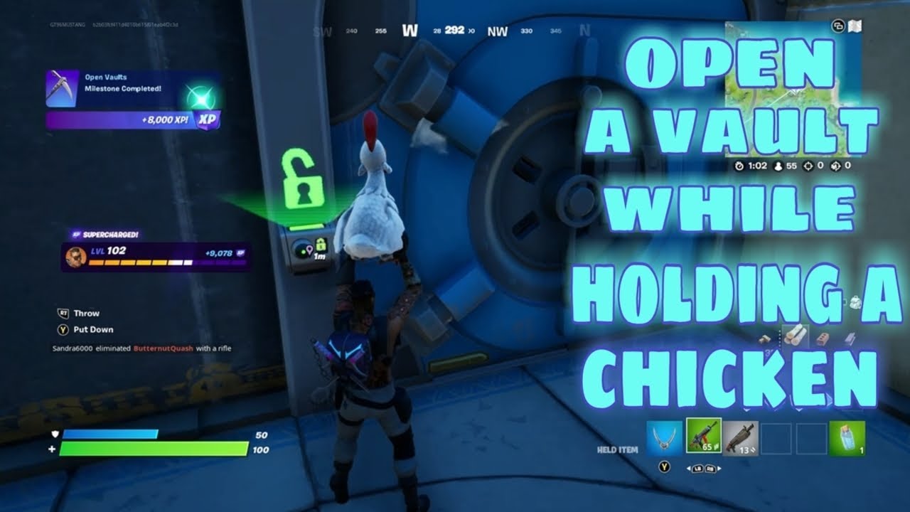 Open A Vault While Holding  A Chicken l Avian Ambush Week l Fortnite Chapter 3