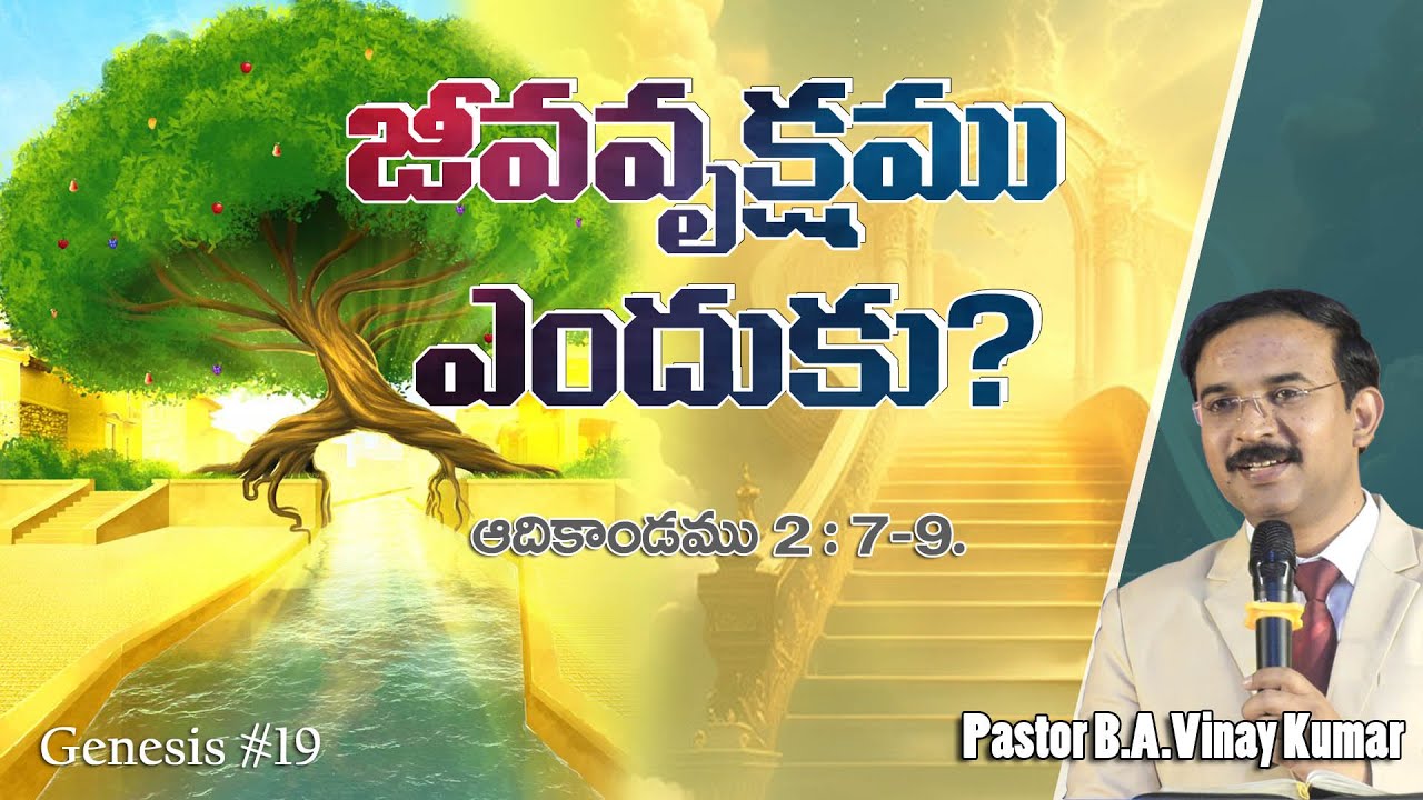 ఆదికాండము 2:7-9 Genesis #G19 #pastorvinaykumar, #teluguchristianmessage.