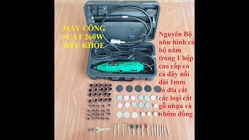 Bộ máy khoan mài cắt khắc hay máy mài khuôn mini công suất 260w  siêu khỏe , dây truyền động nối dài