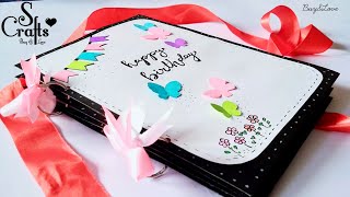 Scrapbook ? - blue butterflies | Birthday Card | Handmade | Customisable gift | S Crafts