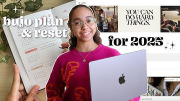 ultimate reset for 2025 🌸 bullet journaling, notion tour, goal setting, & vision boarding :)