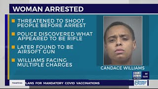 Woman threatened to shoot people, arrested and facing multiple charges