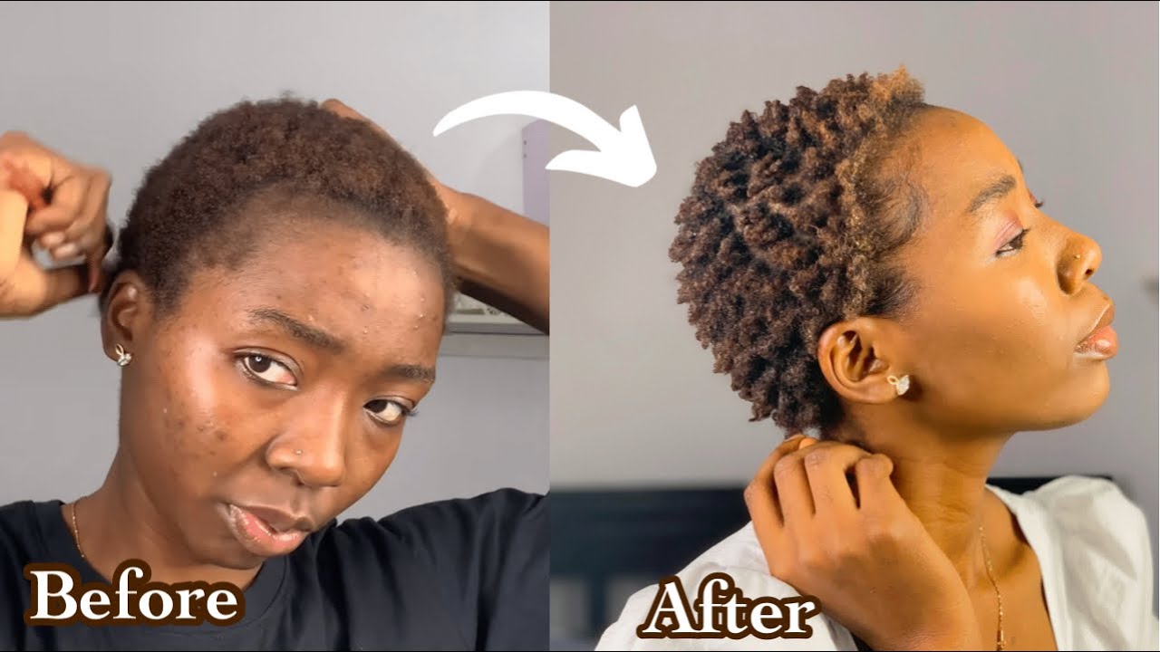 how-to-style-your-big-chop-natural-hair-short-4c-hair-youtube