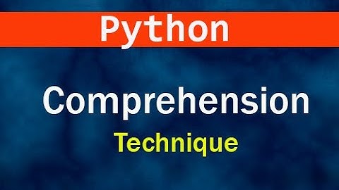 Python Comprehension Techniques  in Bengali