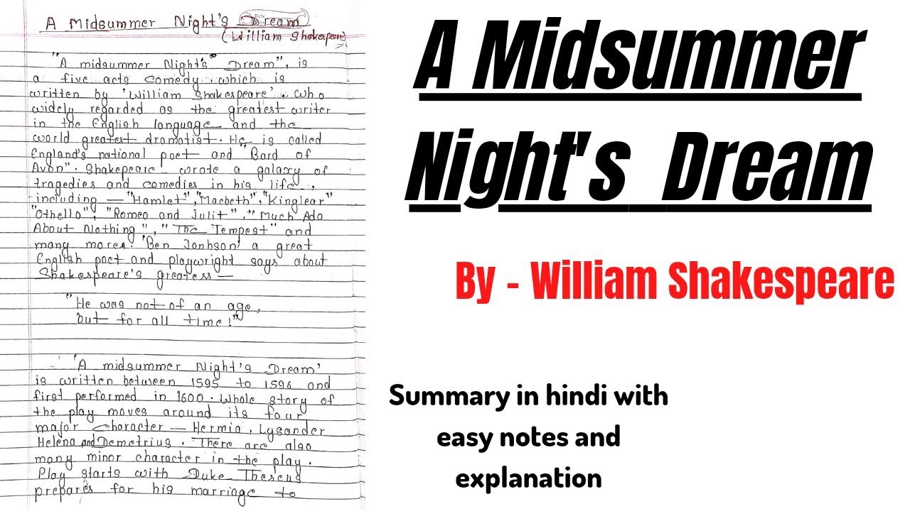 A Midsummer Night s Dream A Midsummer Night s Dream Summary A A Midsummer Night s Dream A Midsummer Night s Dream Summary A