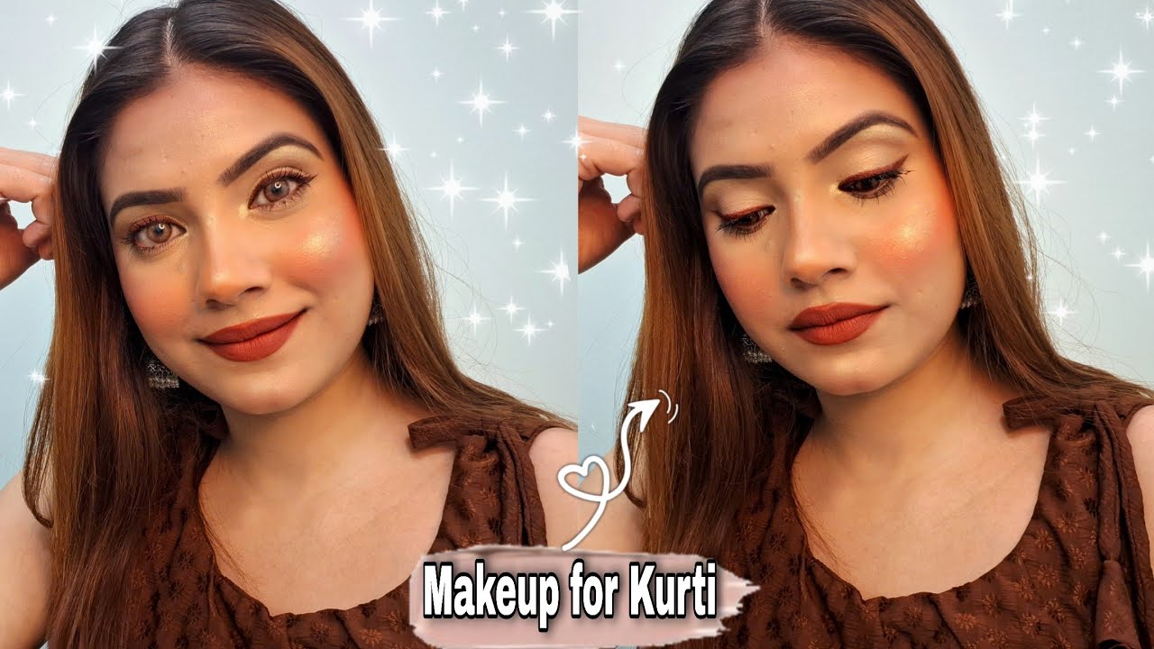 Simple Makeup for Kurti | Easy Indian Everyday Look|Makeup For Short Kurti|Natural Makeup for kurti