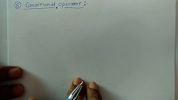 Conditional and Bitwise Operators || Operators in C