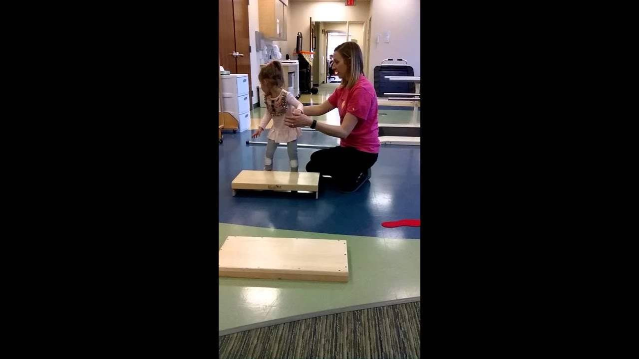 Anna at physical therapy 44 months old