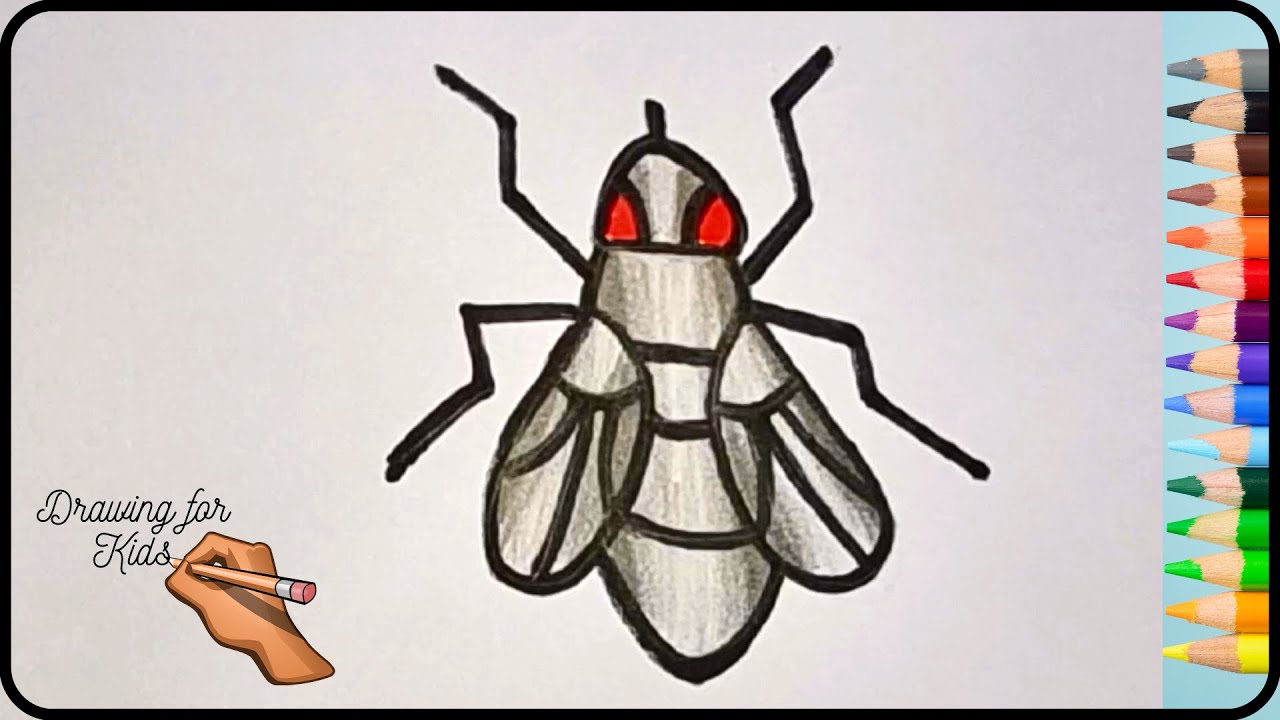 Как нарисовать легко и просто муху