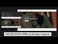 Complete Clone of Taylor Stitch | HTML and CSS
