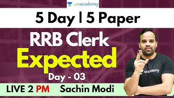 5 Expected Paper for IBPS RRB Clerk ( Based on Latest Pattern) Paper 3 | Reasoning by Sachin Modi