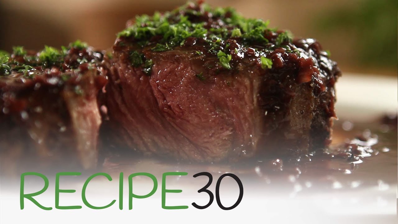 Beef Lover Dream, RIB EYE STEAK WITH RED WINE JUS - Best steak to pan fry | Recipe30