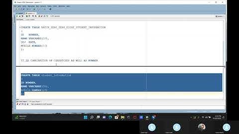 ORACLE SQL/PLSQL DATABASE DEMO SESSION/LECTURE