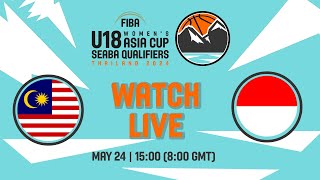 Malaysia v Indonesia | Full Basketball Game | FIBA U18 Women's Asia Cup 2024 | SEABA Qualifiers