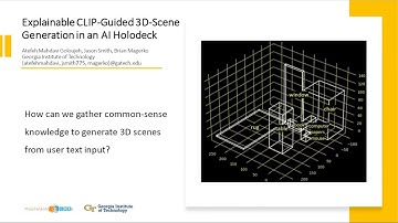 Explainable CLIP-Guided 3D Scene Generation in an AI Holodeck