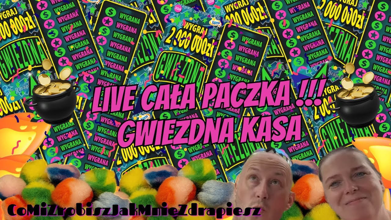 Cała paczka GWIEZDNA KASA LIVE !!! 💰🔴😉💛💥🫶 #lotto #zdrapki #live