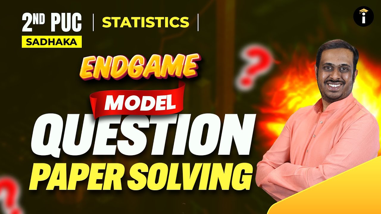 🔥 2nd PUC Statistics – MODEL QUESTION PAPER SOLVING LIVE🎯 Endgame for Board Exam Preparation