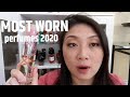 Most Worn Perfumes 2020 | BEST EASY REACH PERFUMES | PERFUMES I ACTUALLY USE | Perfume Collection