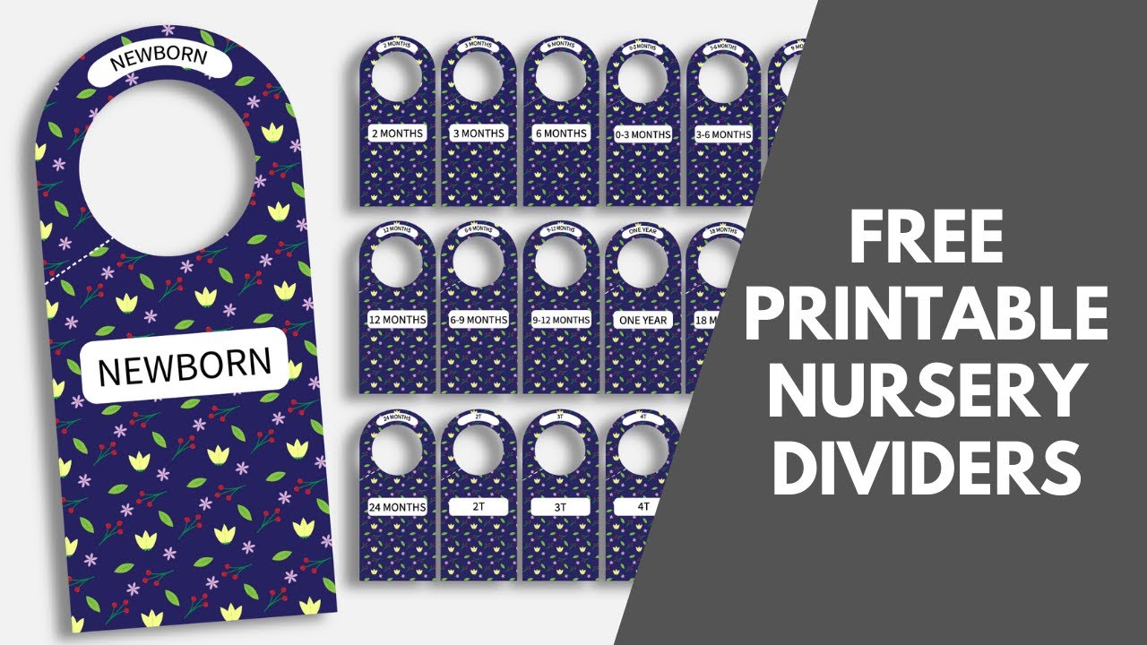 Free Printable Nursery Closet Dividers - YouTube
