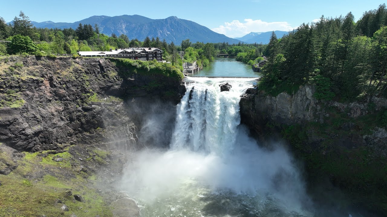 Snoqualmie Falls and Falls City biking.... by Drone - YouTube