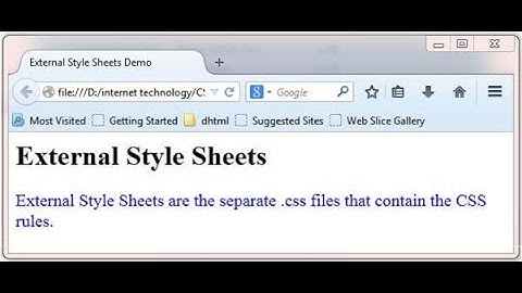 External Style in CSS by tutorial point || external style || external CSS style