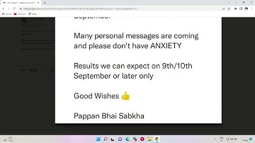 LATEST UPDATE RELATED TO CMA RESULTS