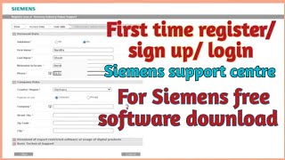 How to register and log-in Siemens Support Center ।। 1st time Register/Sign-up/log-in into Siemens