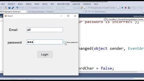 how to make email login Form using C#