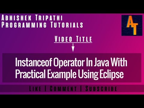 instanceof operator in java Part-34 #  instanceof operator in java with example