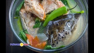 Sinigang na Salmon sa Miso (Salmon and Miso Soup in Sour Broth)