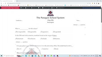 question paper generator - how to create exams using question paper generator (aqpg)